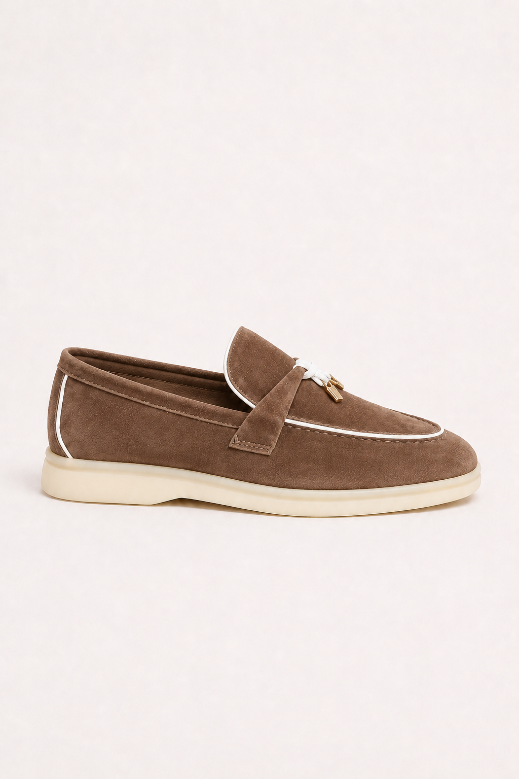 Rovain Buckled Loafers Taupe Brown