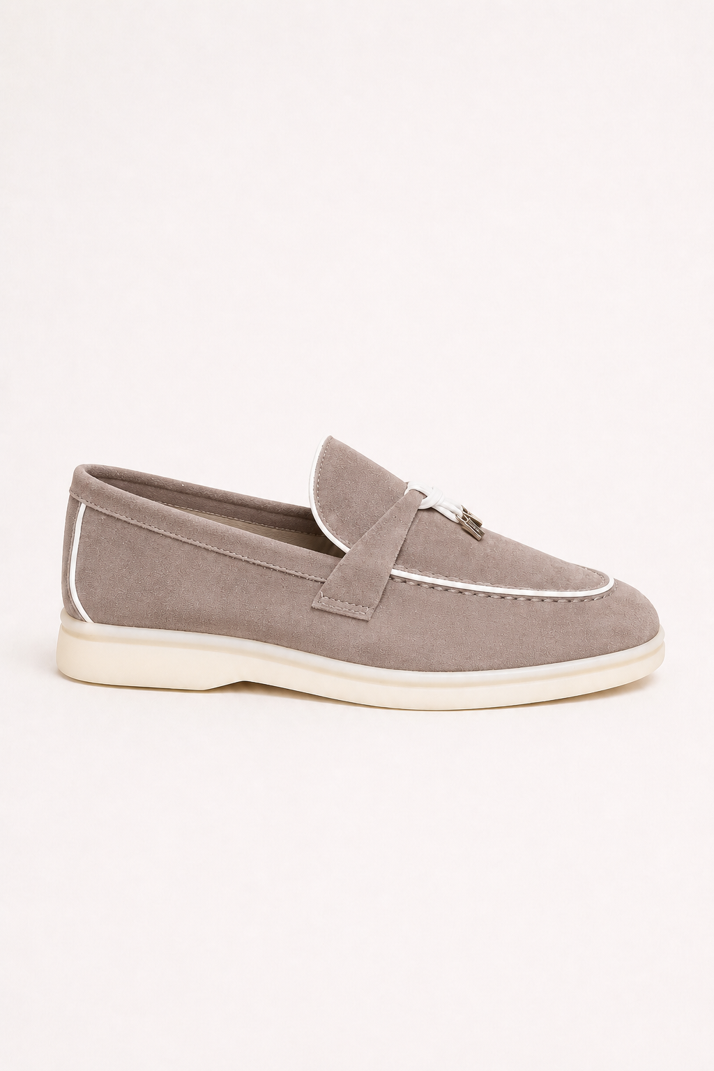 Amari Buckled Loafers Taupe