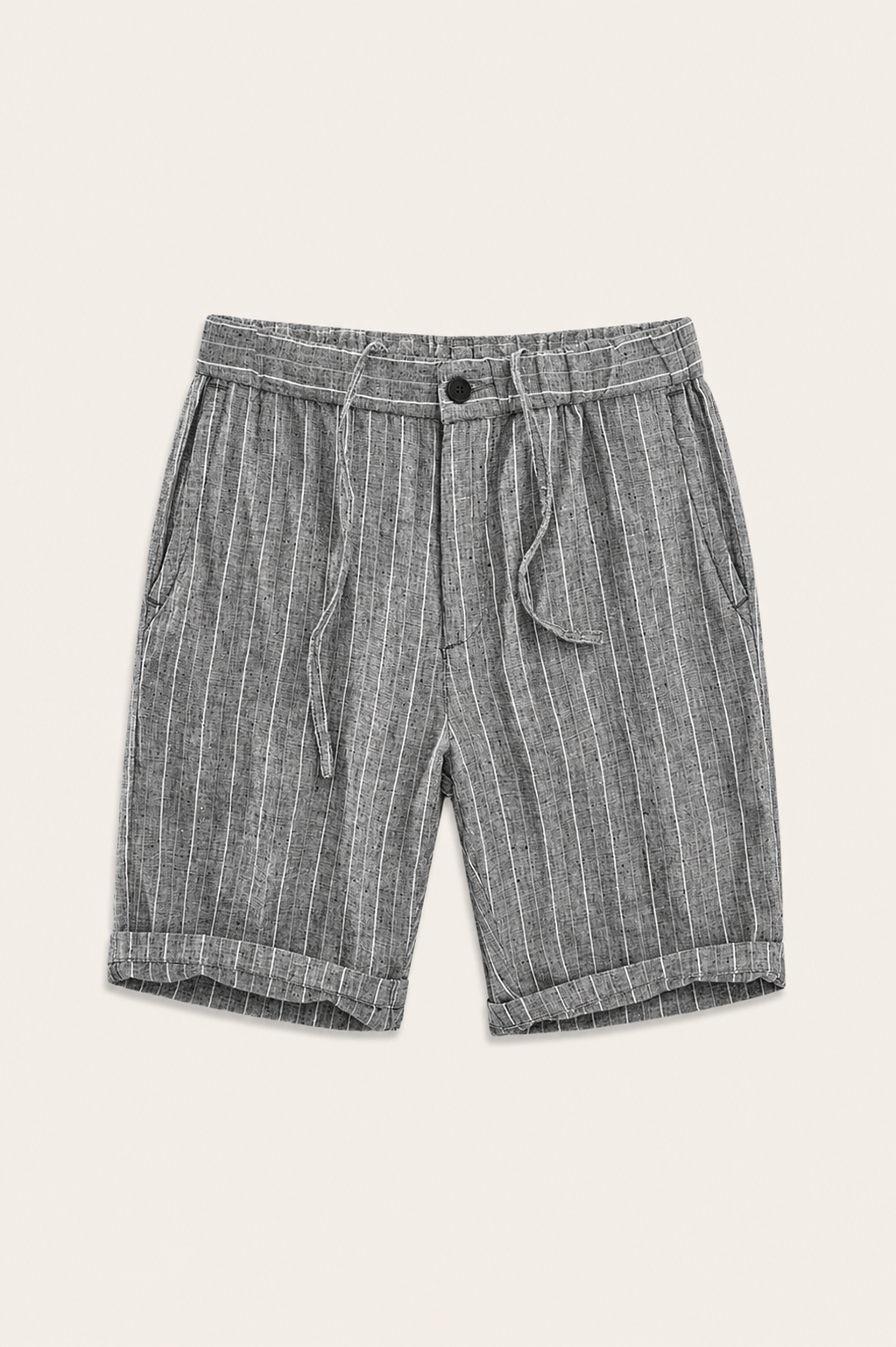 Rivero Linen Short Grey Banded