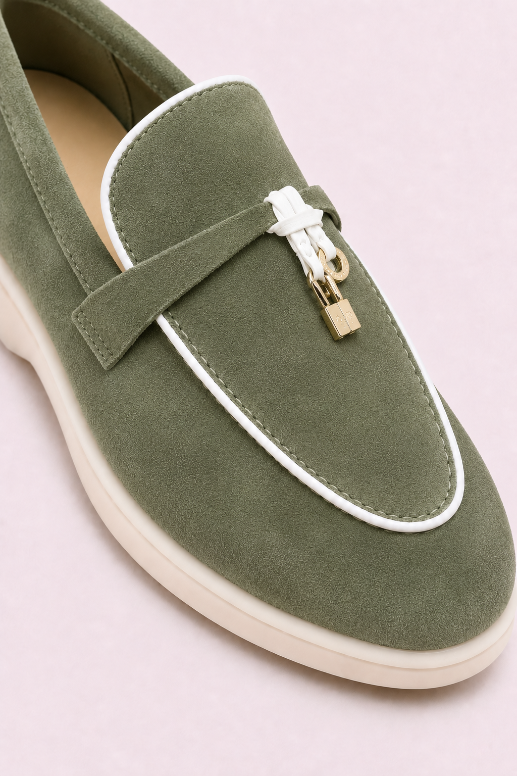 Rovain Buckled Loafers Sage Green