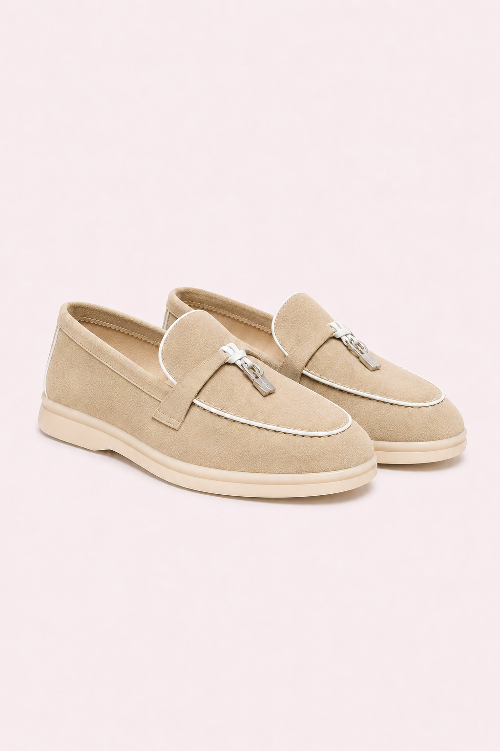 Rovain Buckled Loafers Camel Beige