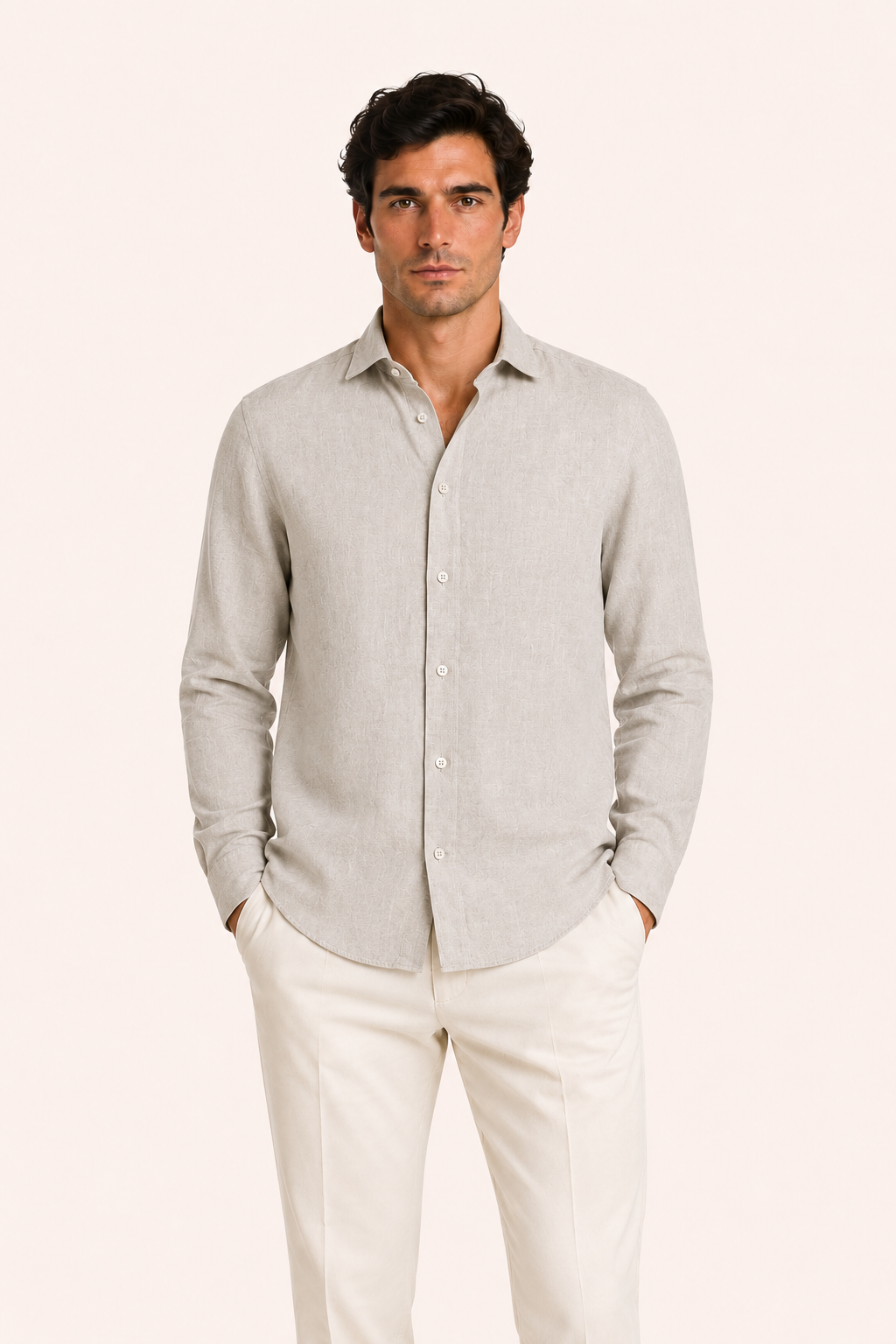 Avari Linen Shirt Grey