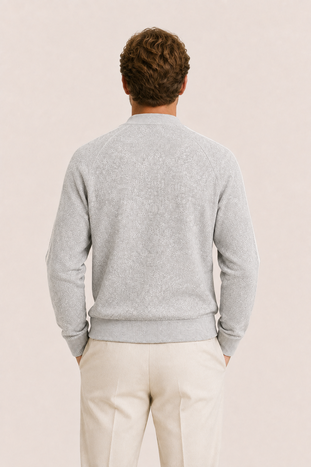 Darilo Wool Zip Knit Grey