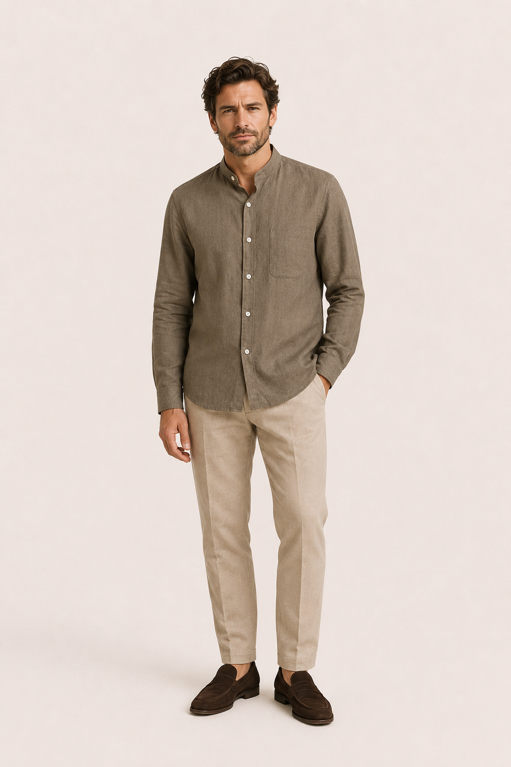 Yvero Linen Shirt Brown