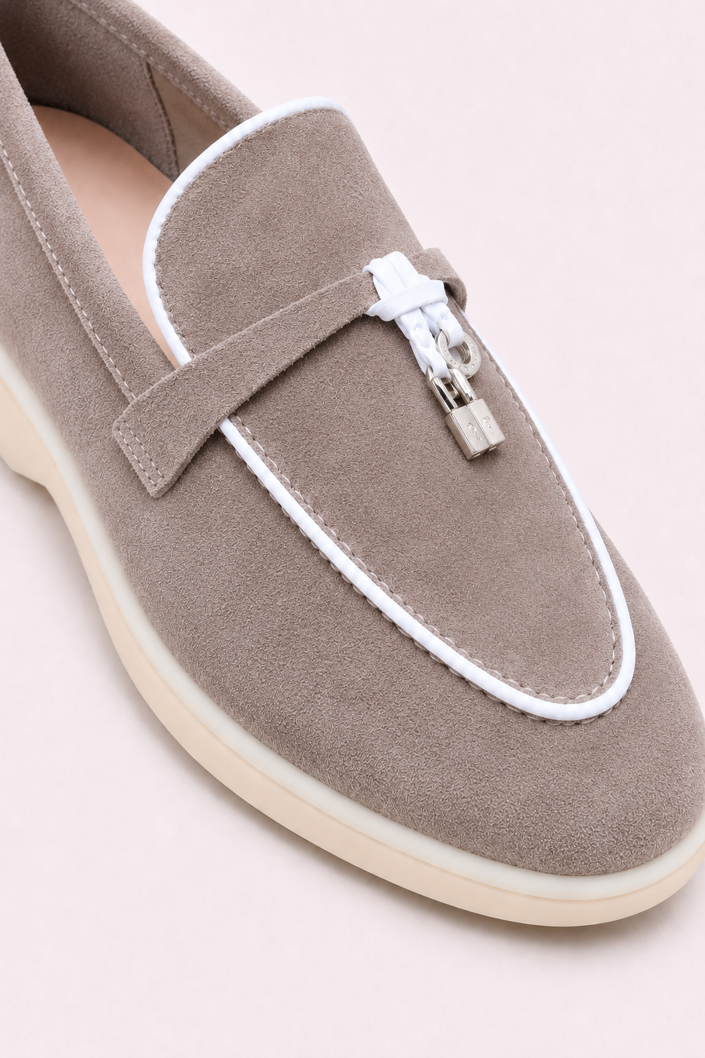 Amari Buckled Loafers Taupe