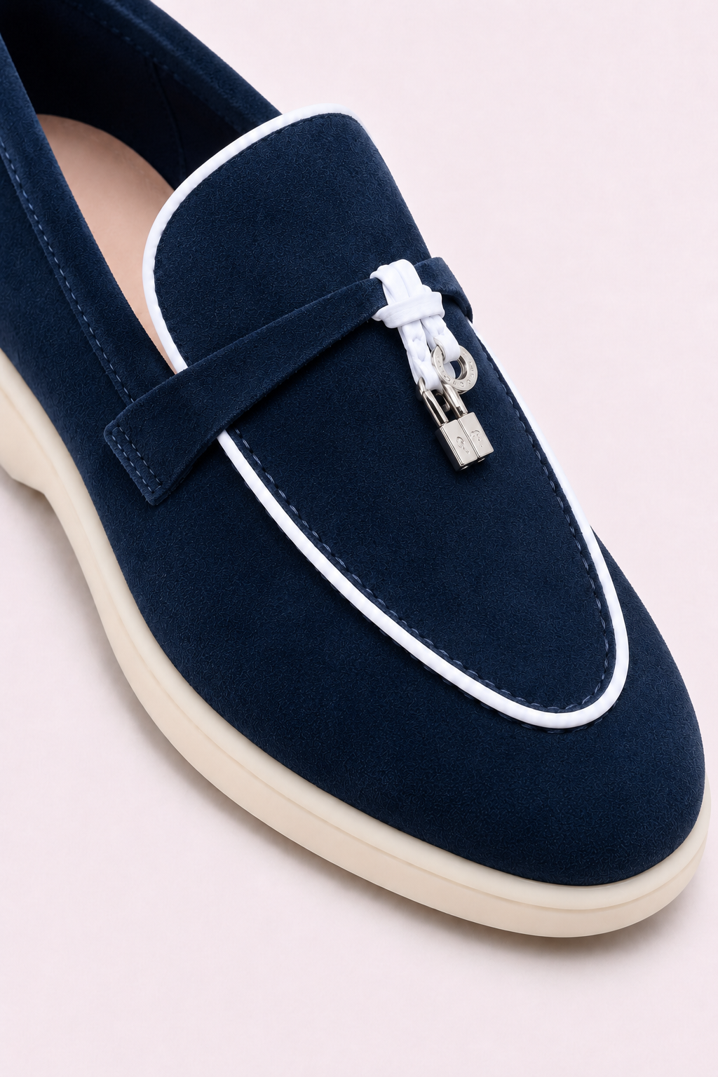 Amari Buckled Loafers Navy