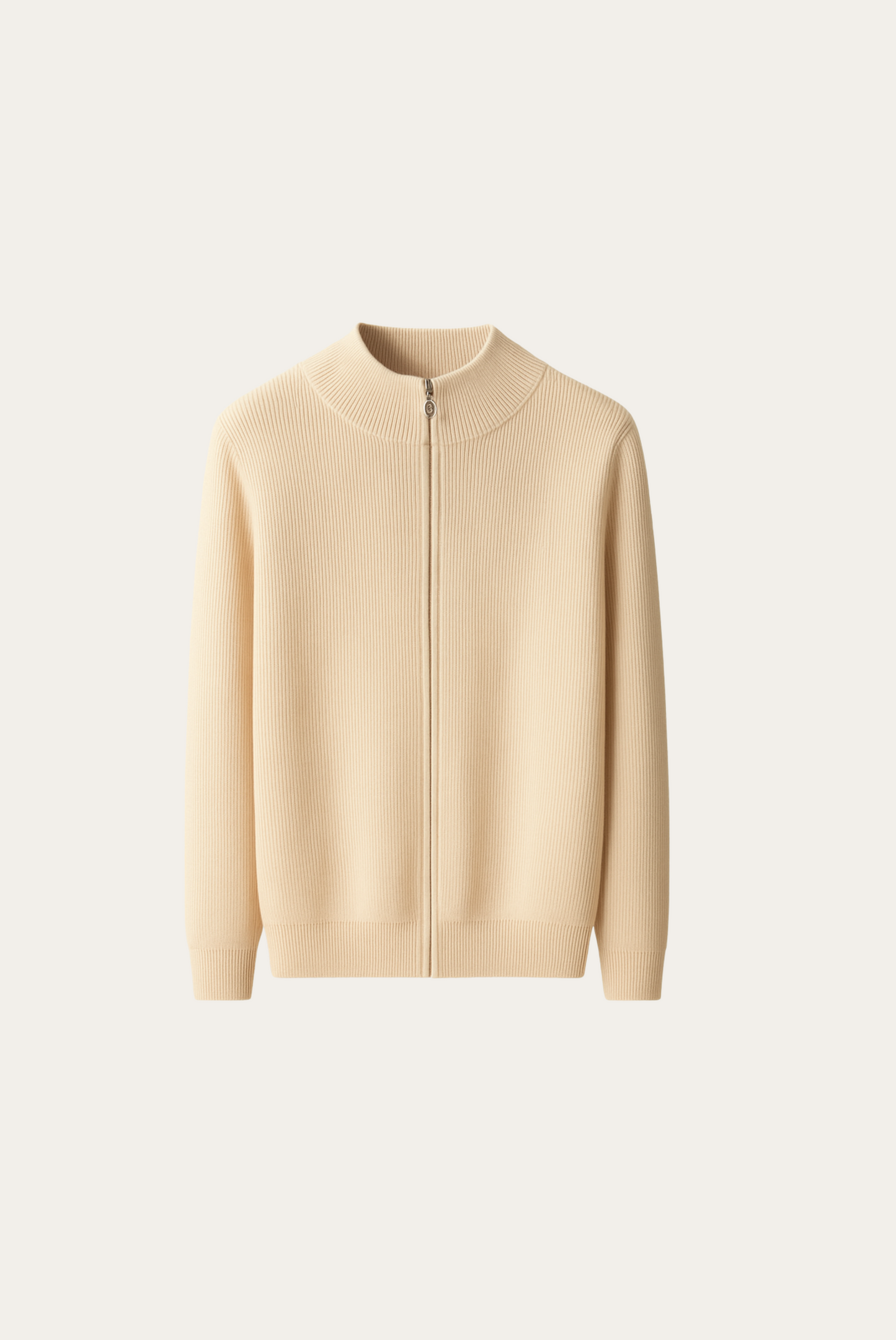 Beige Wool Cardigan