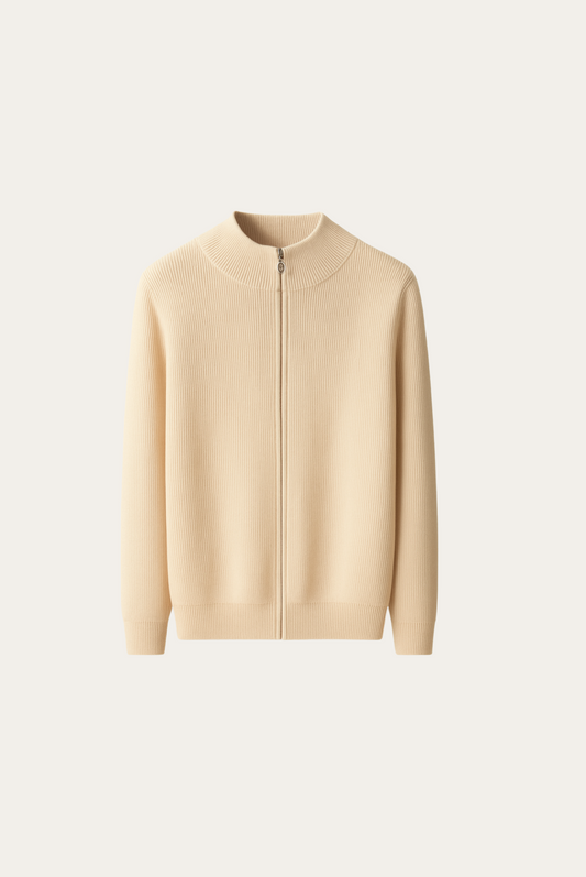 Beige Wool Cardigan