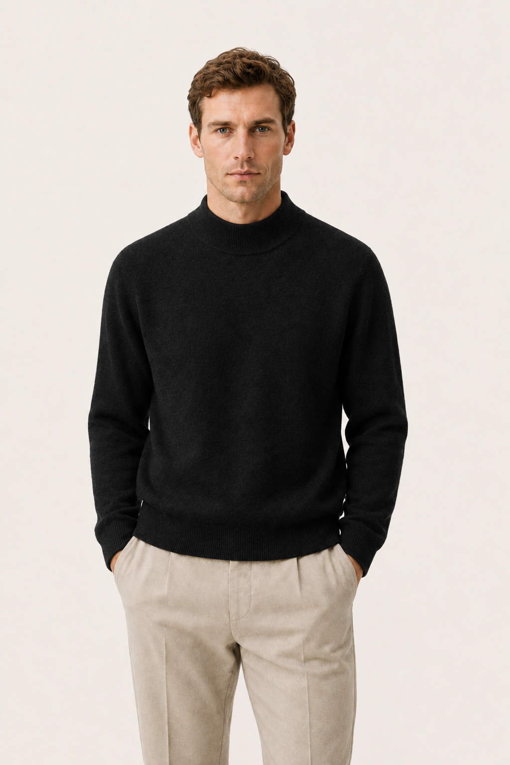 Arelio Mock Neck Black