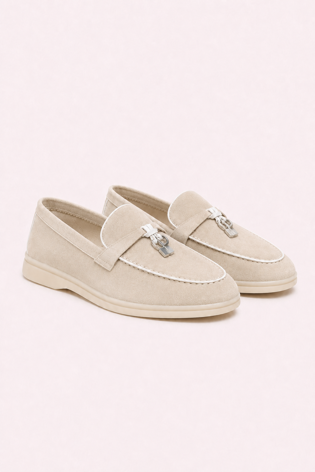 Rovain Buckled Loafers Stone Beige