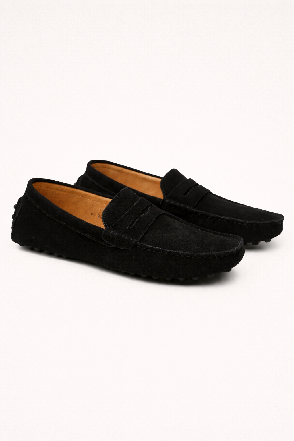 Suede Driver Loafers Black