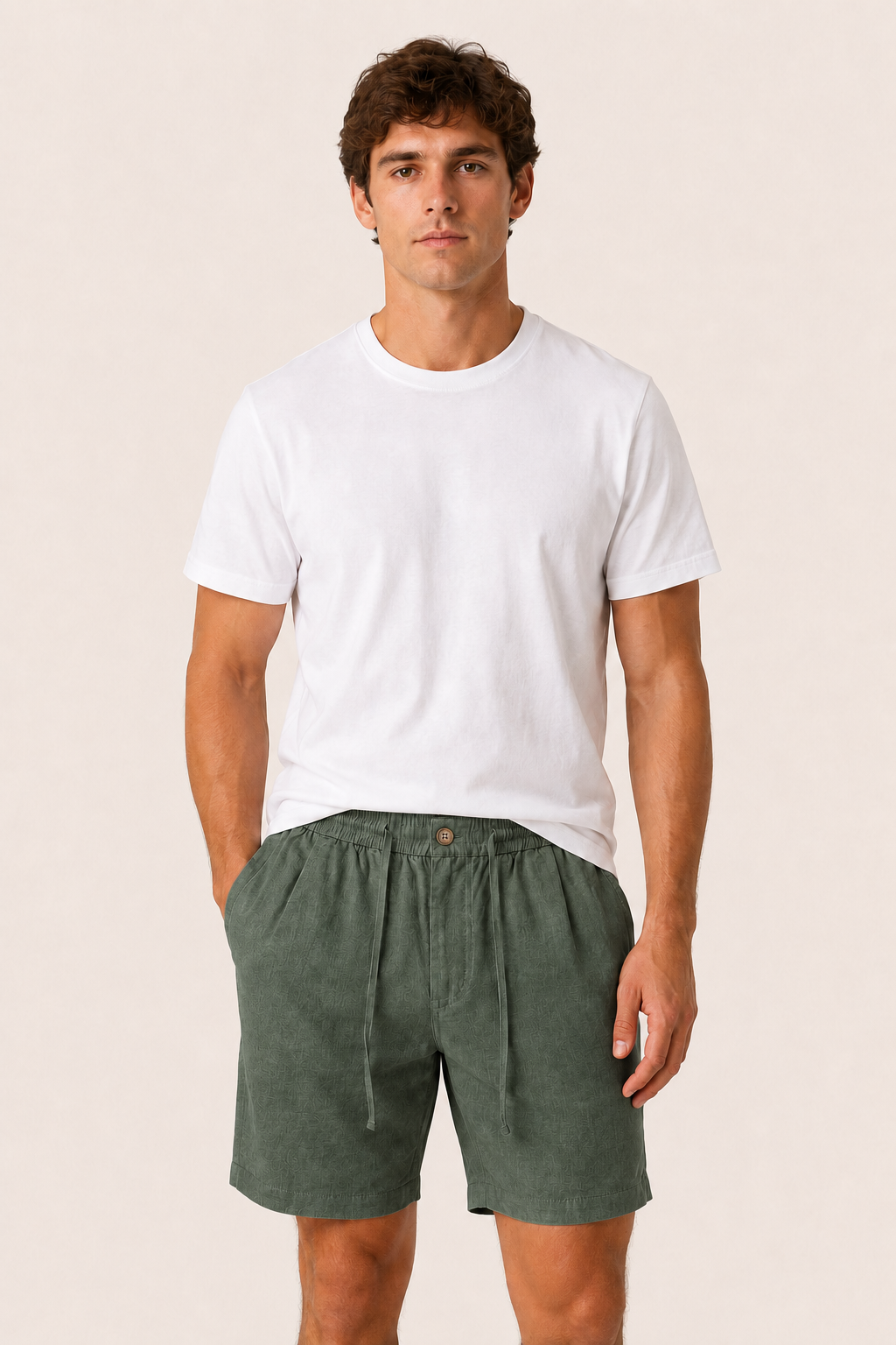 Levano Linen Short Green