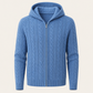 Avero Hooded Cable Knit Blue