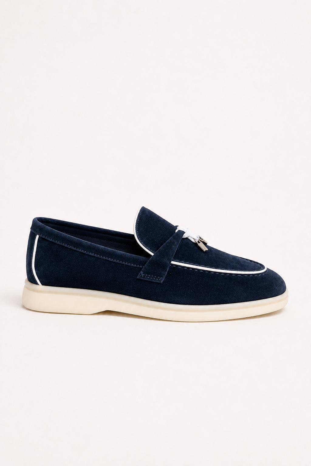 Amari Buckled Loafers Navy