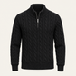 Tilano Cable Quarter-Zip Knit Black