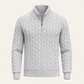 Tilano Cable Quarter-Zip Knit Grey
