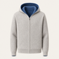 Talero Reversible Hooded Zip Knit Grey/Blue
