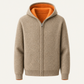 Talero Reversible Hooded Zip Knit Camel/Orange