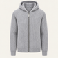 Zelano Wool Hooded Zip Up Light Grey