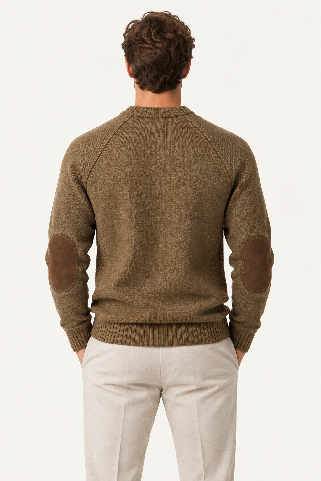 Sorivo Elbow-Patch Crewneck Tobacco