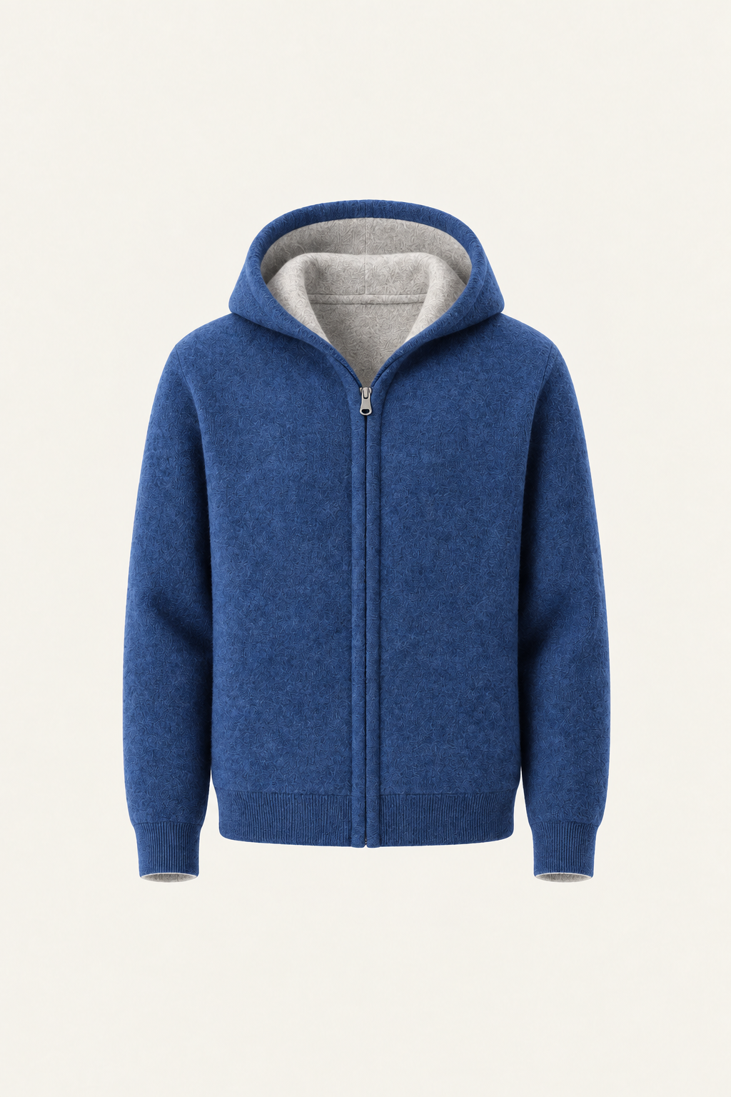 Talero Reversible Hooded Zip Knit Grey/Blue
