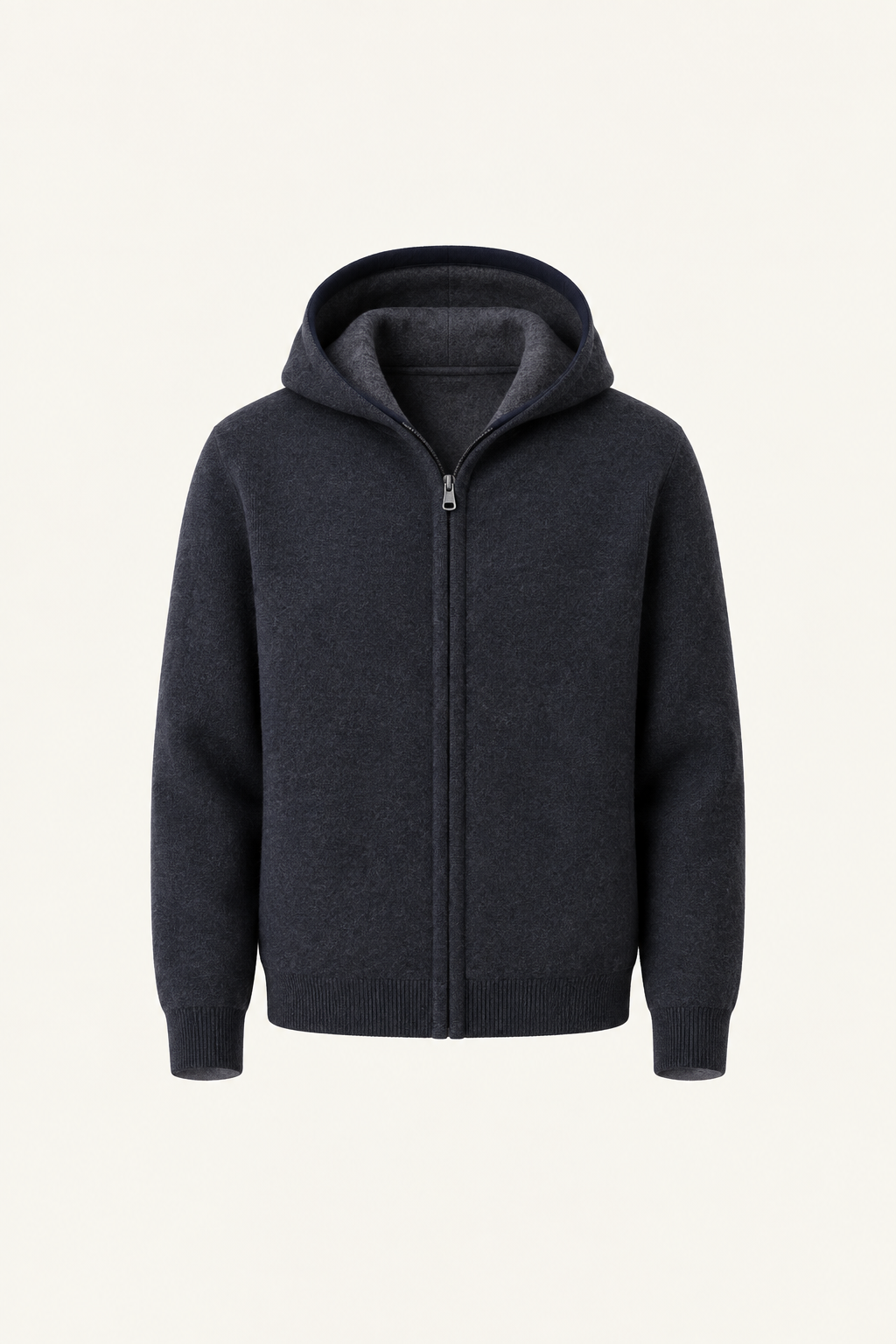 Talero Reversible Hooded Zip Knit Graphite/Charcoal