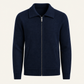 Teravo Wool Knitted Polo Cardigan Navy