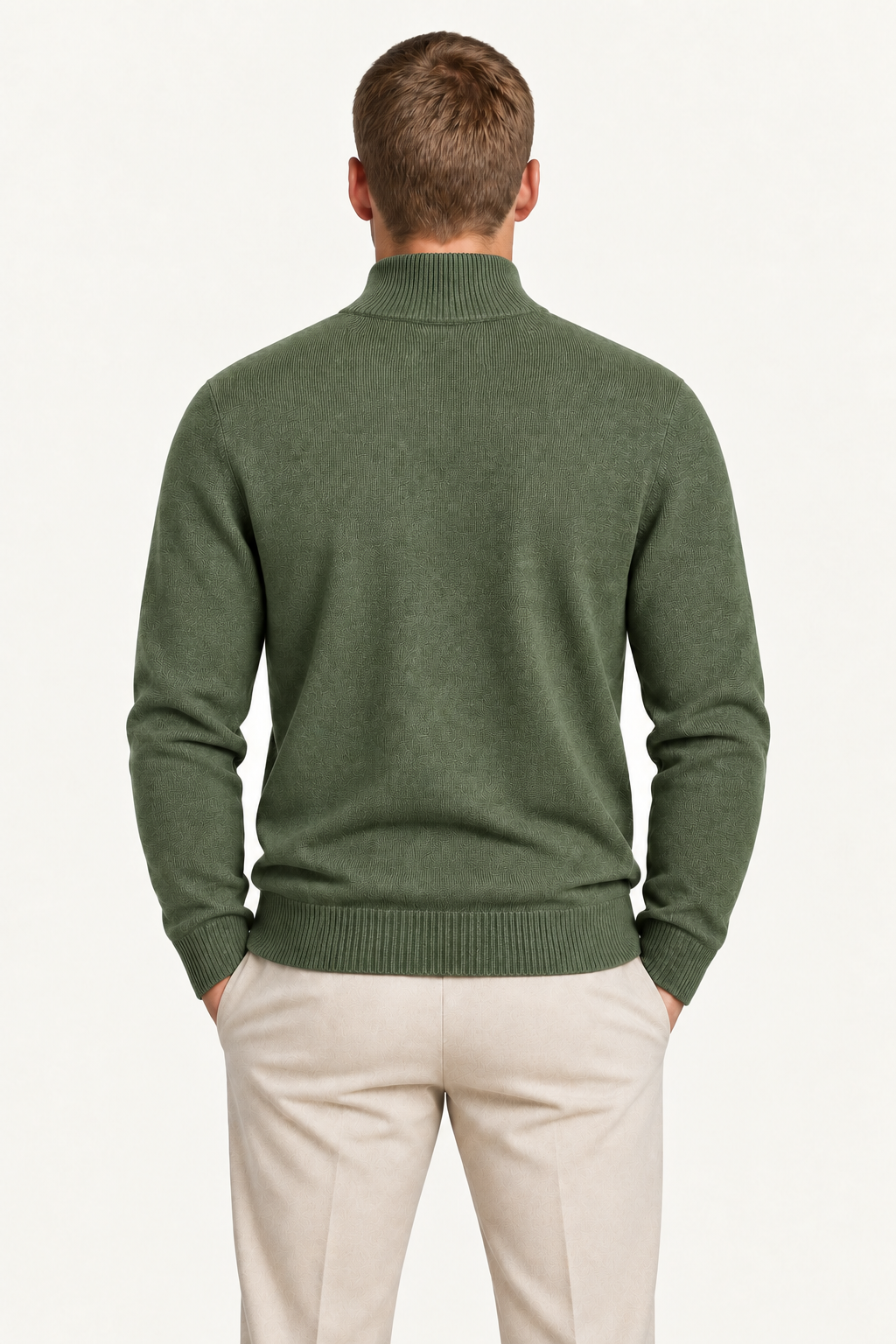 Vaniro Merino Cardigan Green