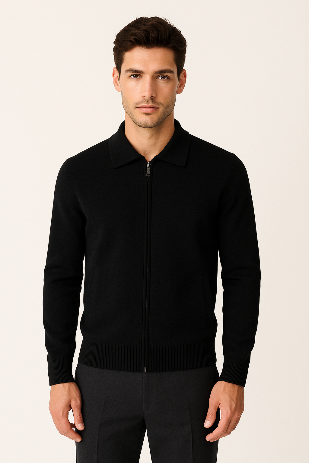 Black Polo Cardigan