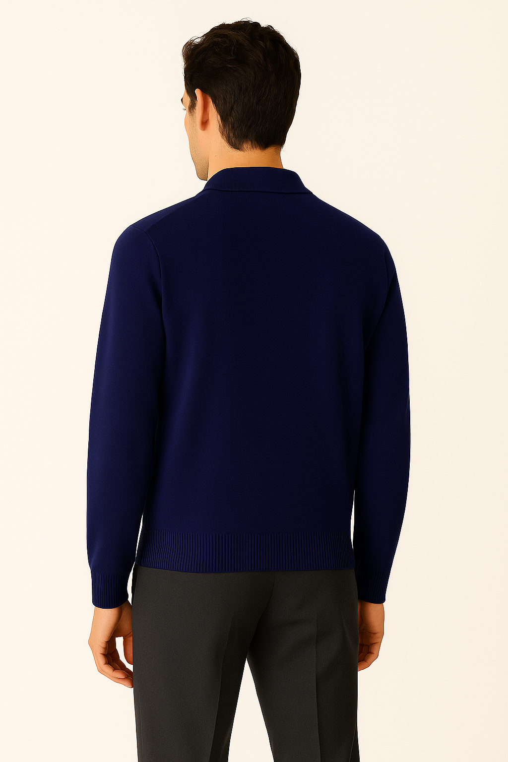 Navy Blue Polo Cardigan