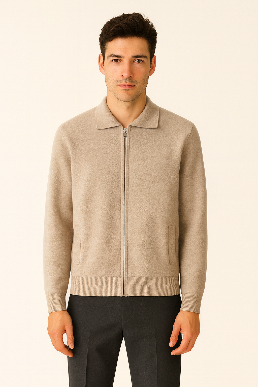 Camel Polo Cardigan