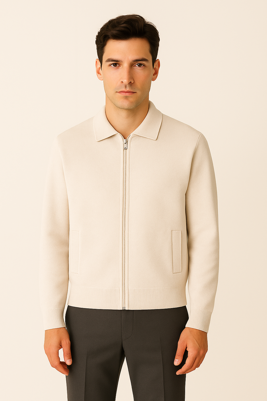 White Polo Cardigan