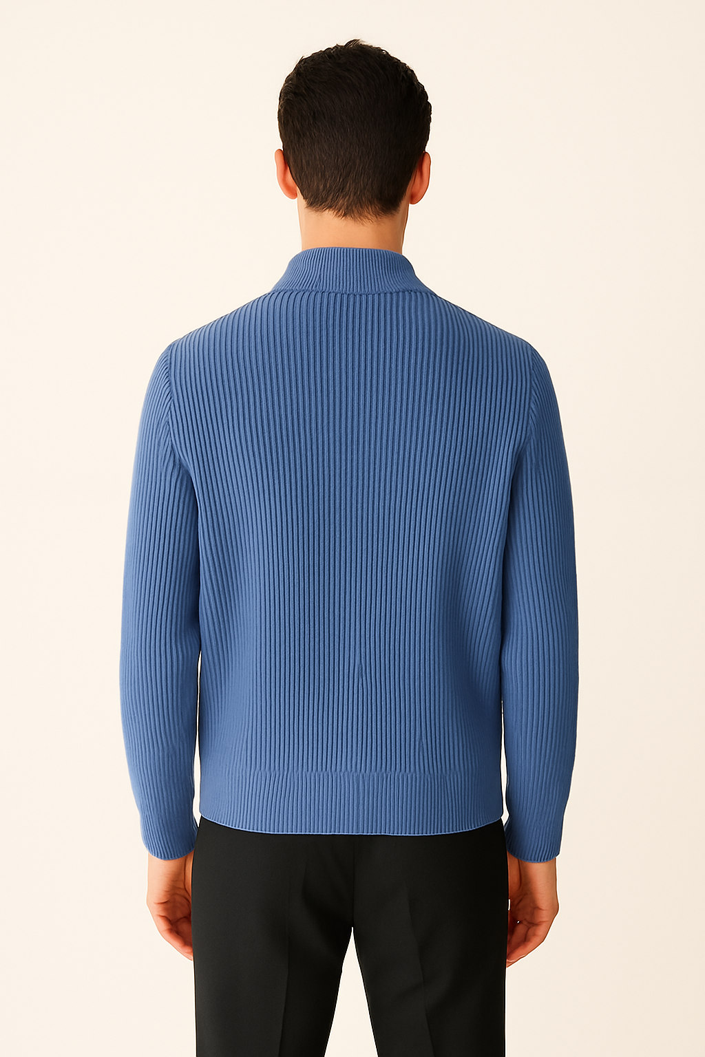 Blue Wool Cardigan