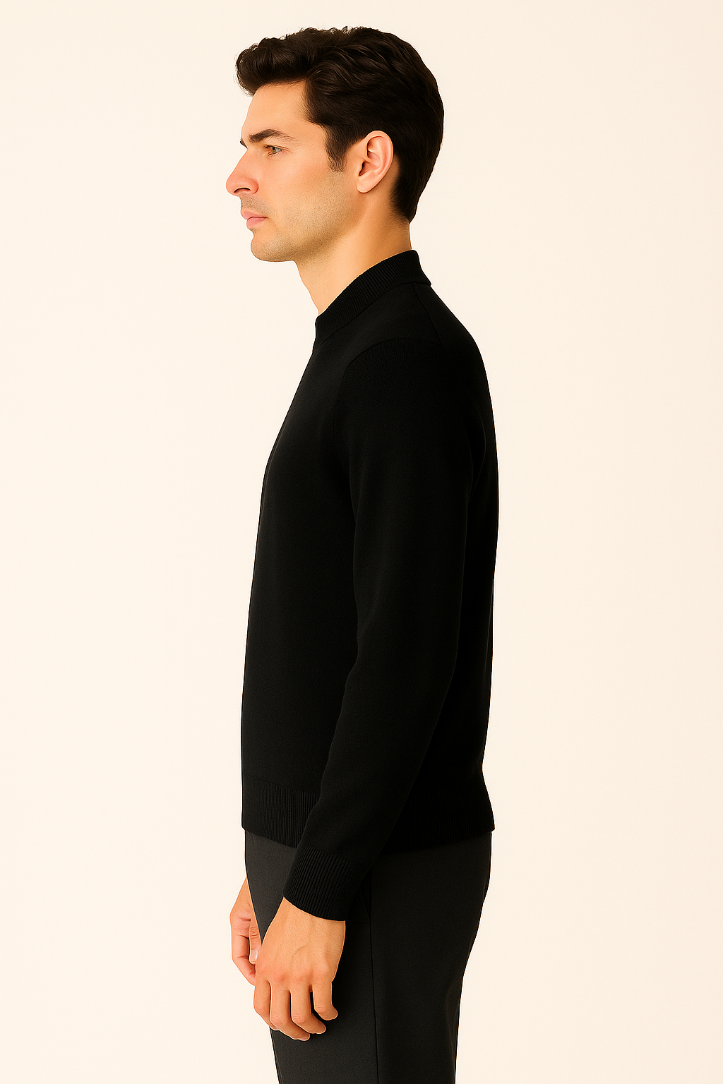 Black Wool Crewneck