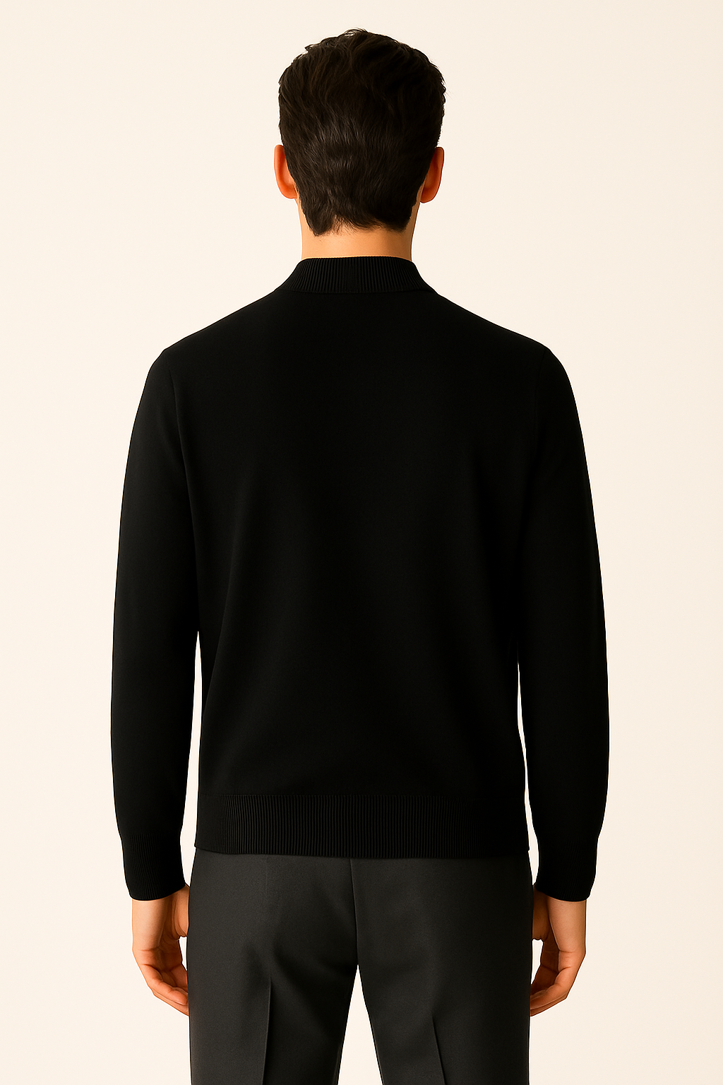 Black Wool Crewneck