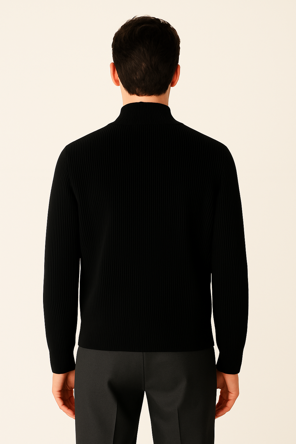 Black Wool Cardigan