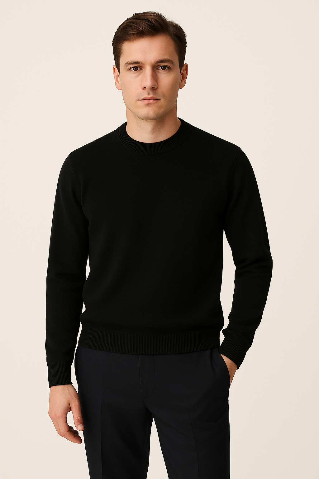 Black Cashmere Crewneck