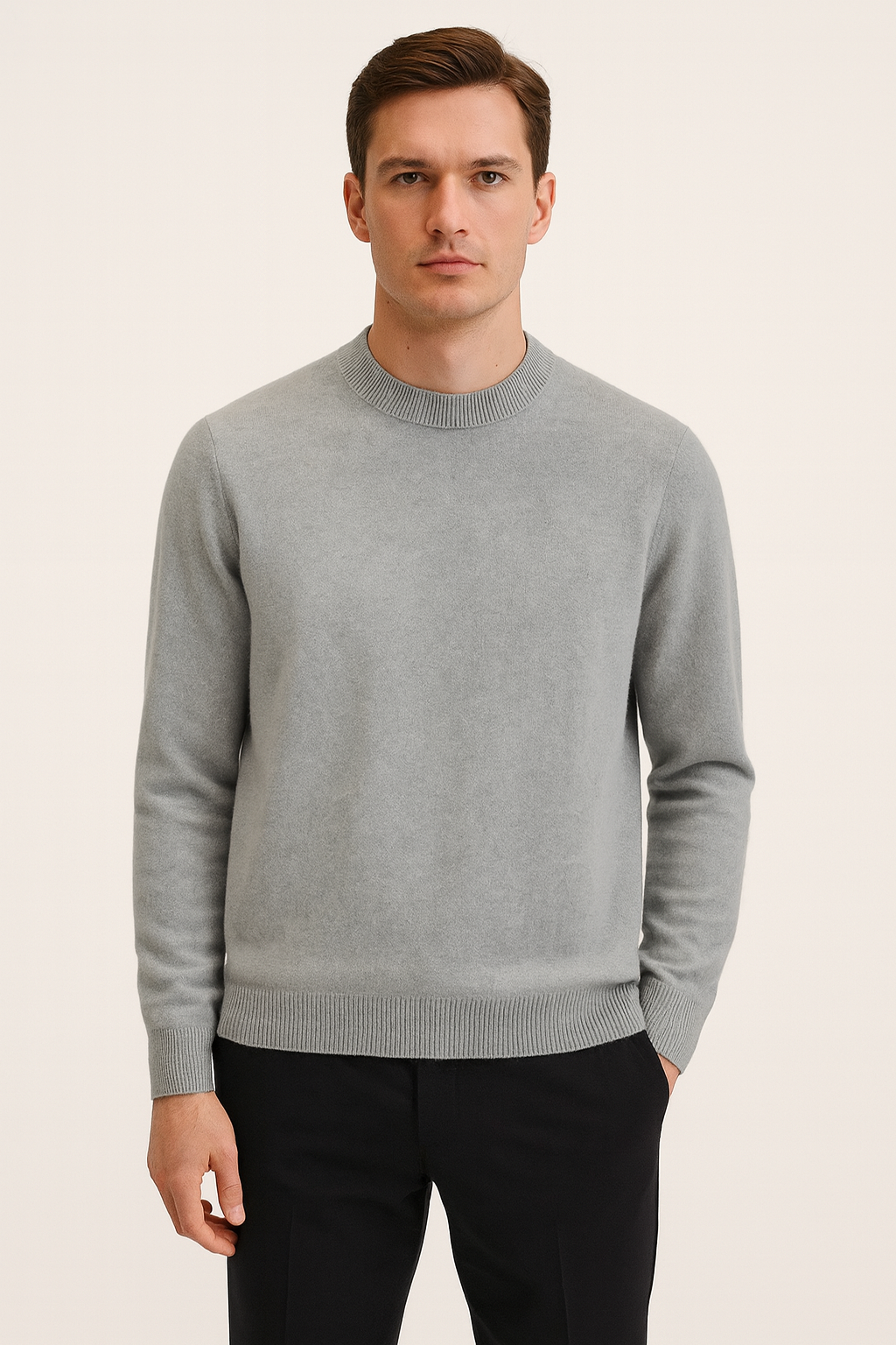 Light Grey Cashmere Crewneck