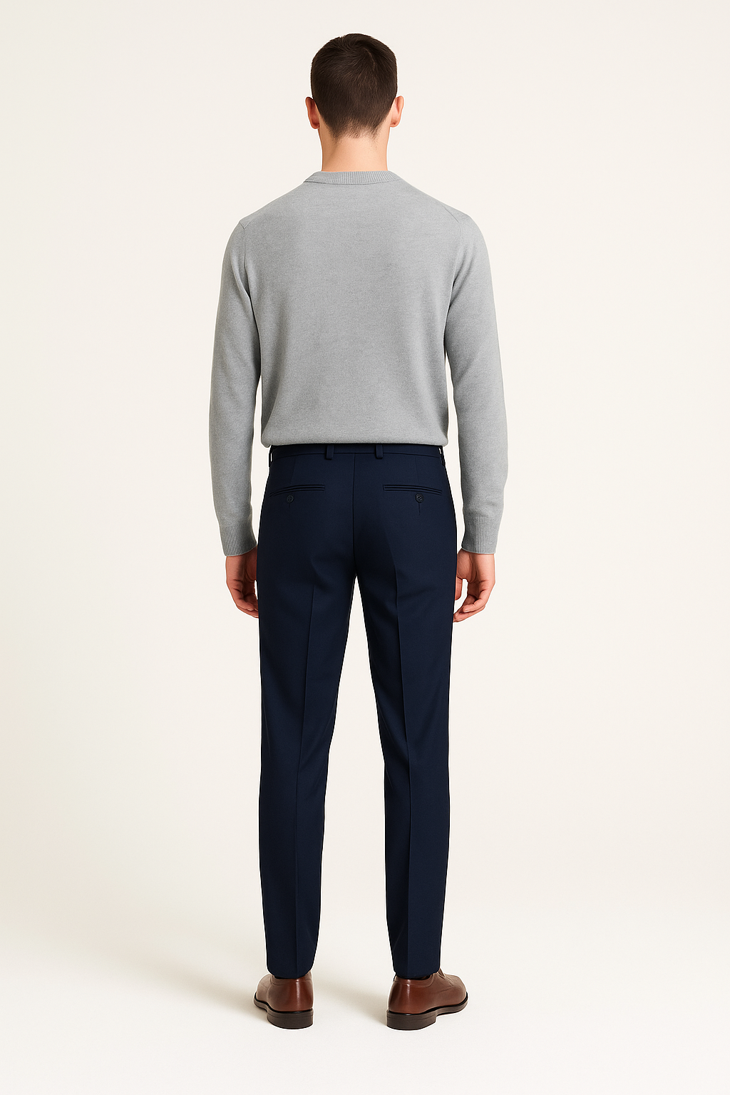 Dark Blue Elastic Pantalon