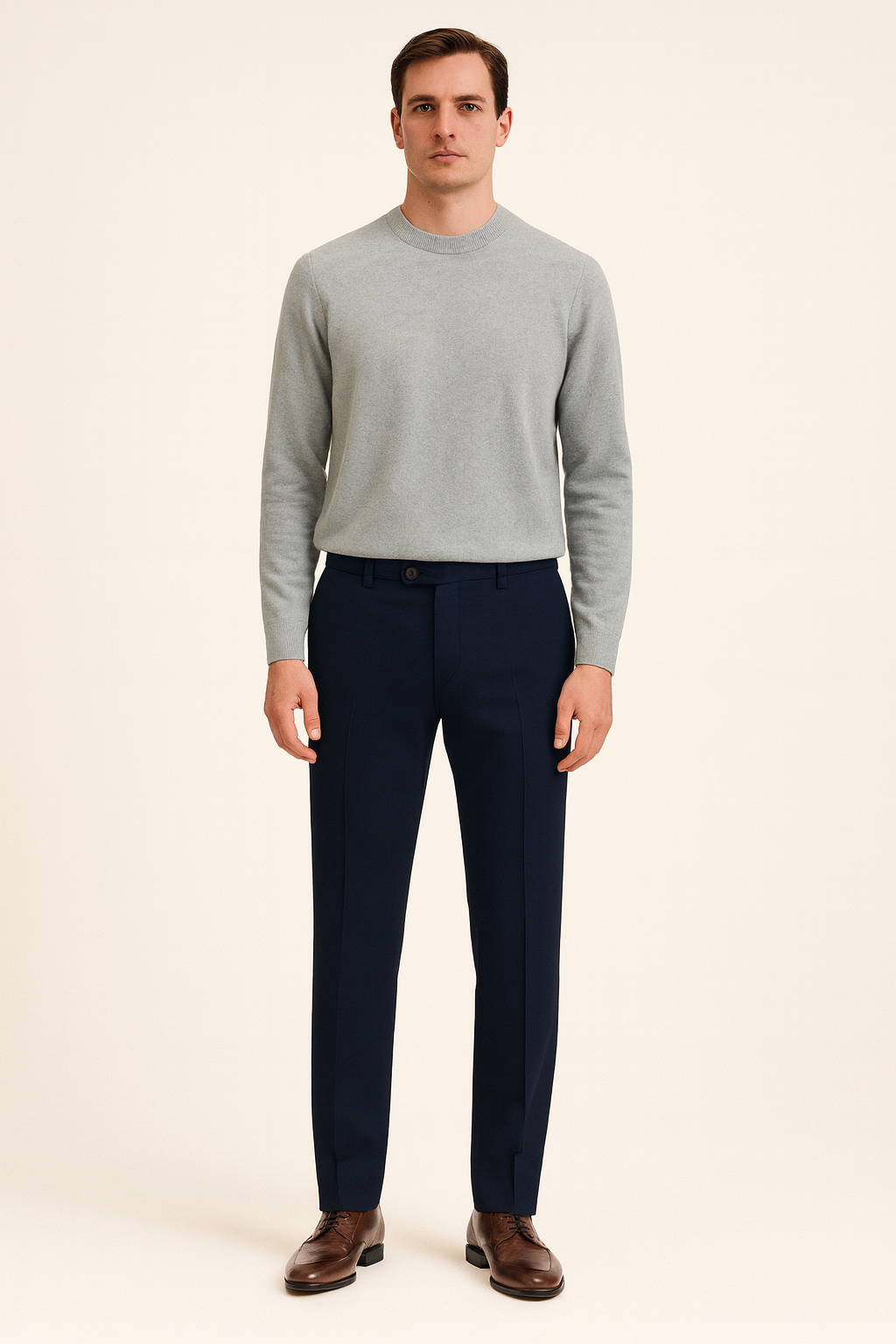 Dark Blue Elastic Pantalon
