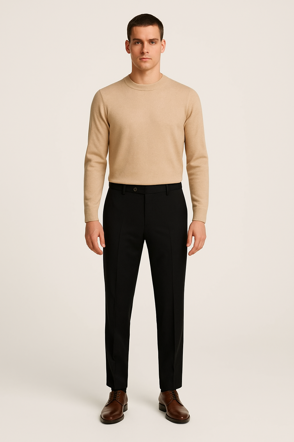 Black Elastic Pantalon