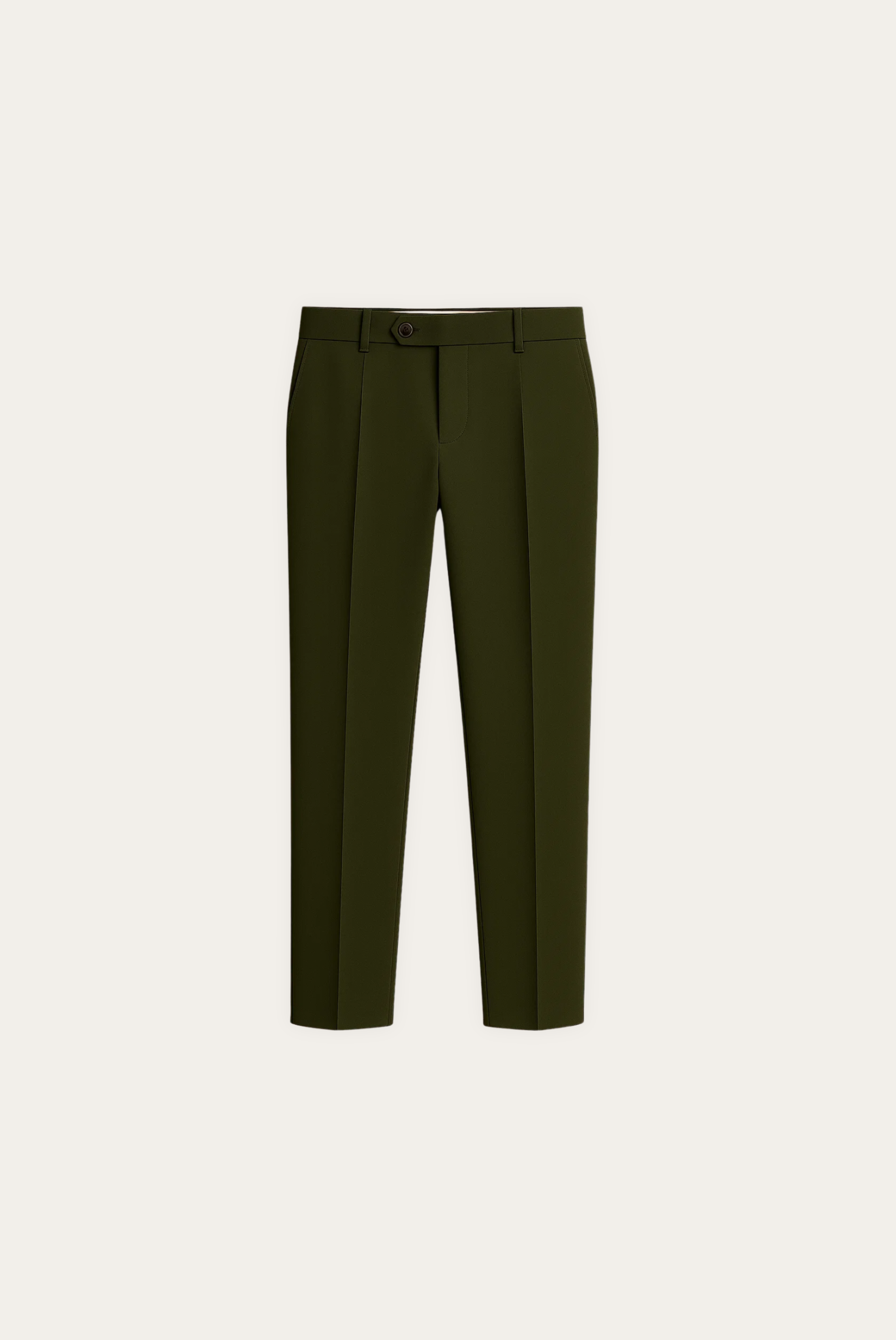 Olive Green Elastic Pantalon