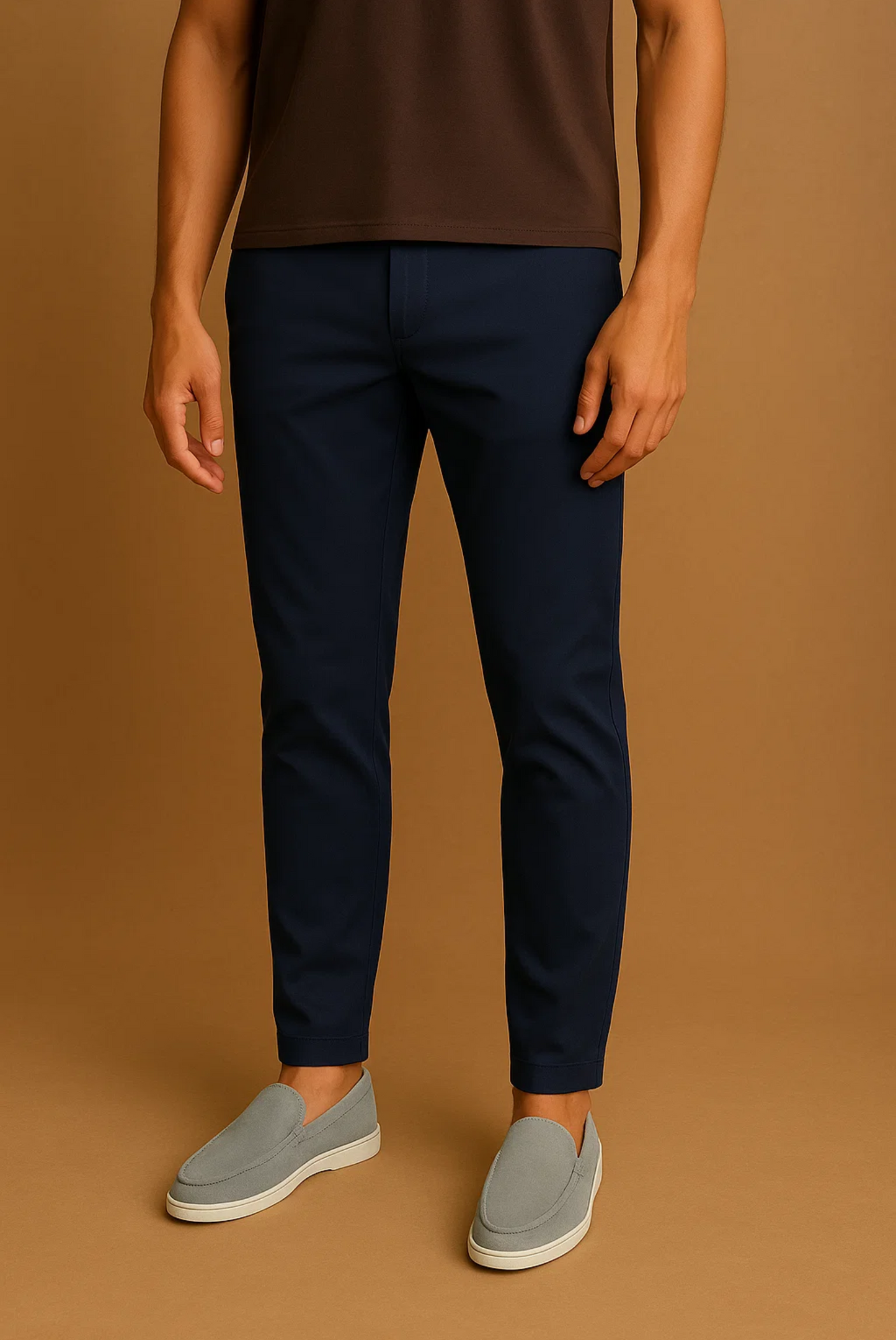 Dark Blue Elastic Pantalon