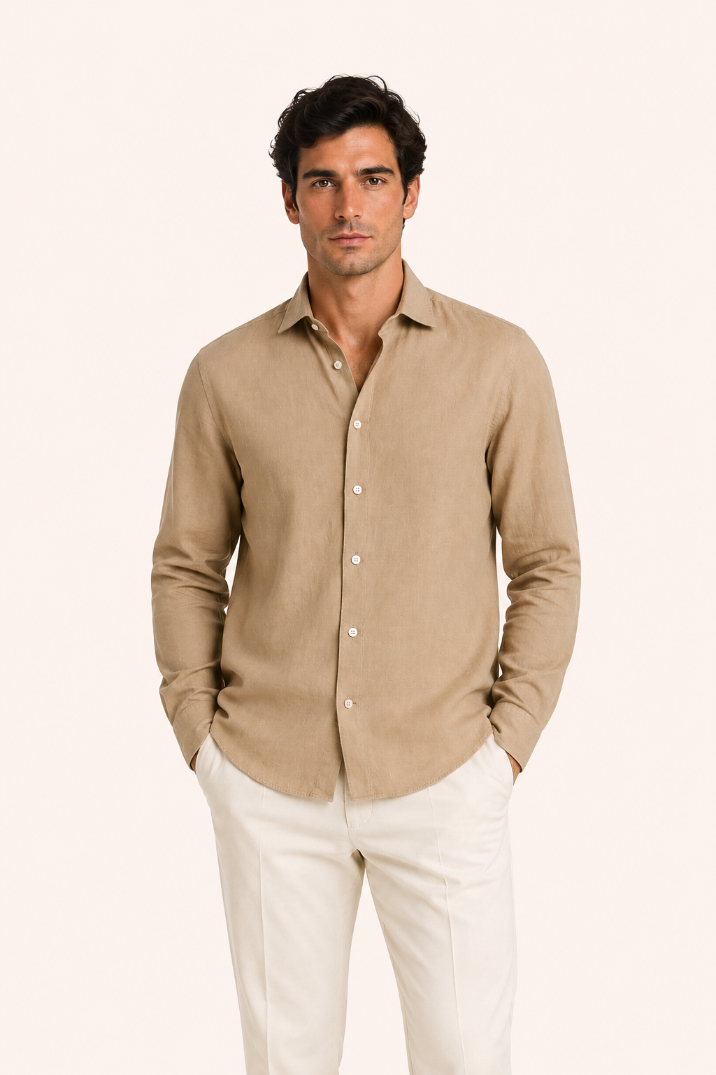 Avari Linen Shirt Beige