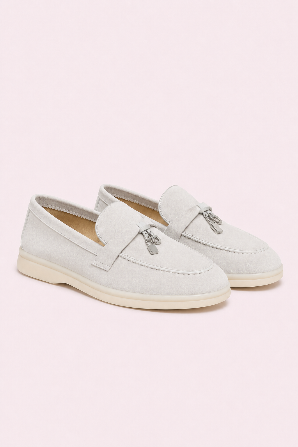 Rovain Buckled Loafers Ivory
