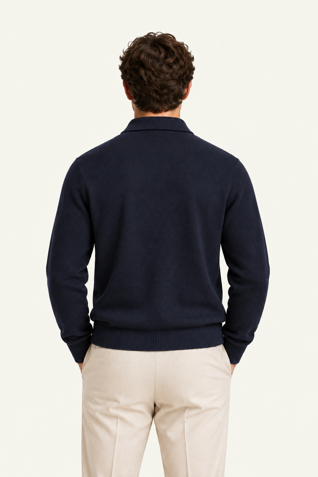 Malero Wool Polo Knit Navy