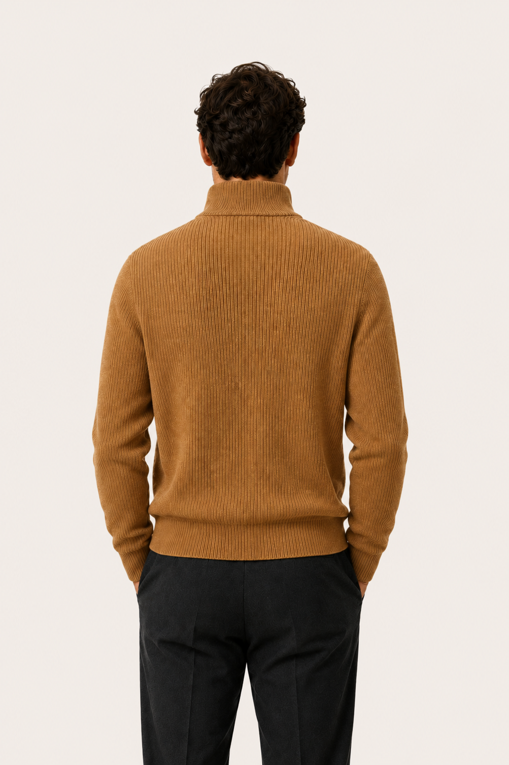 Arelon Zip Knit Camel