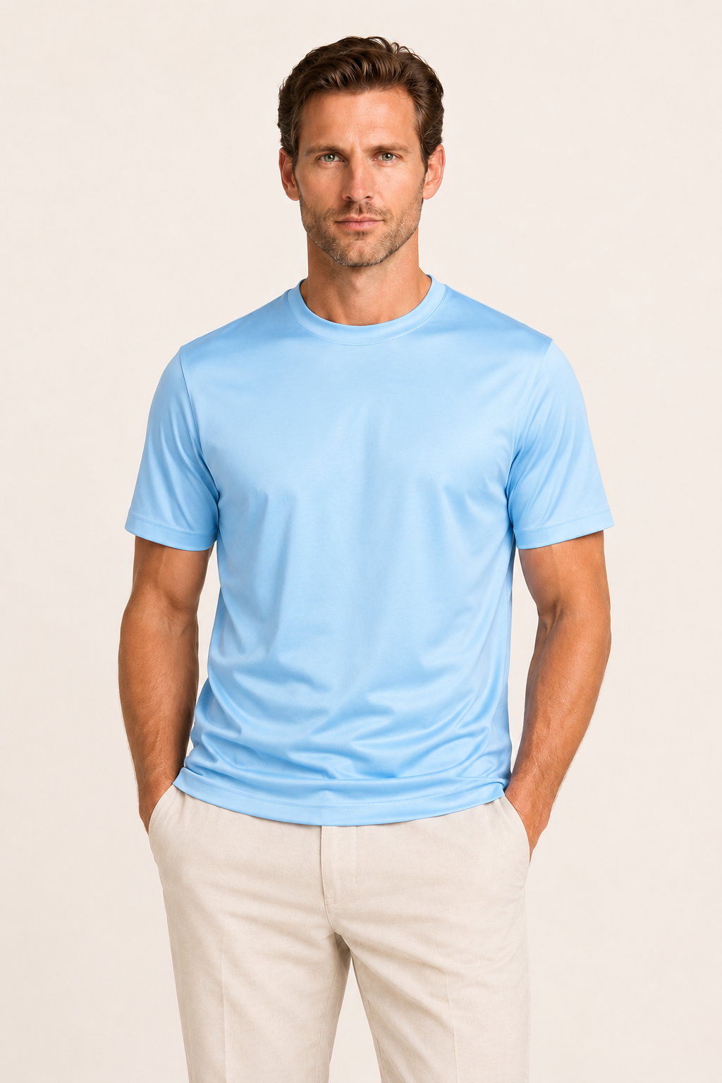 Merciro Cotton Tee Sky Blue