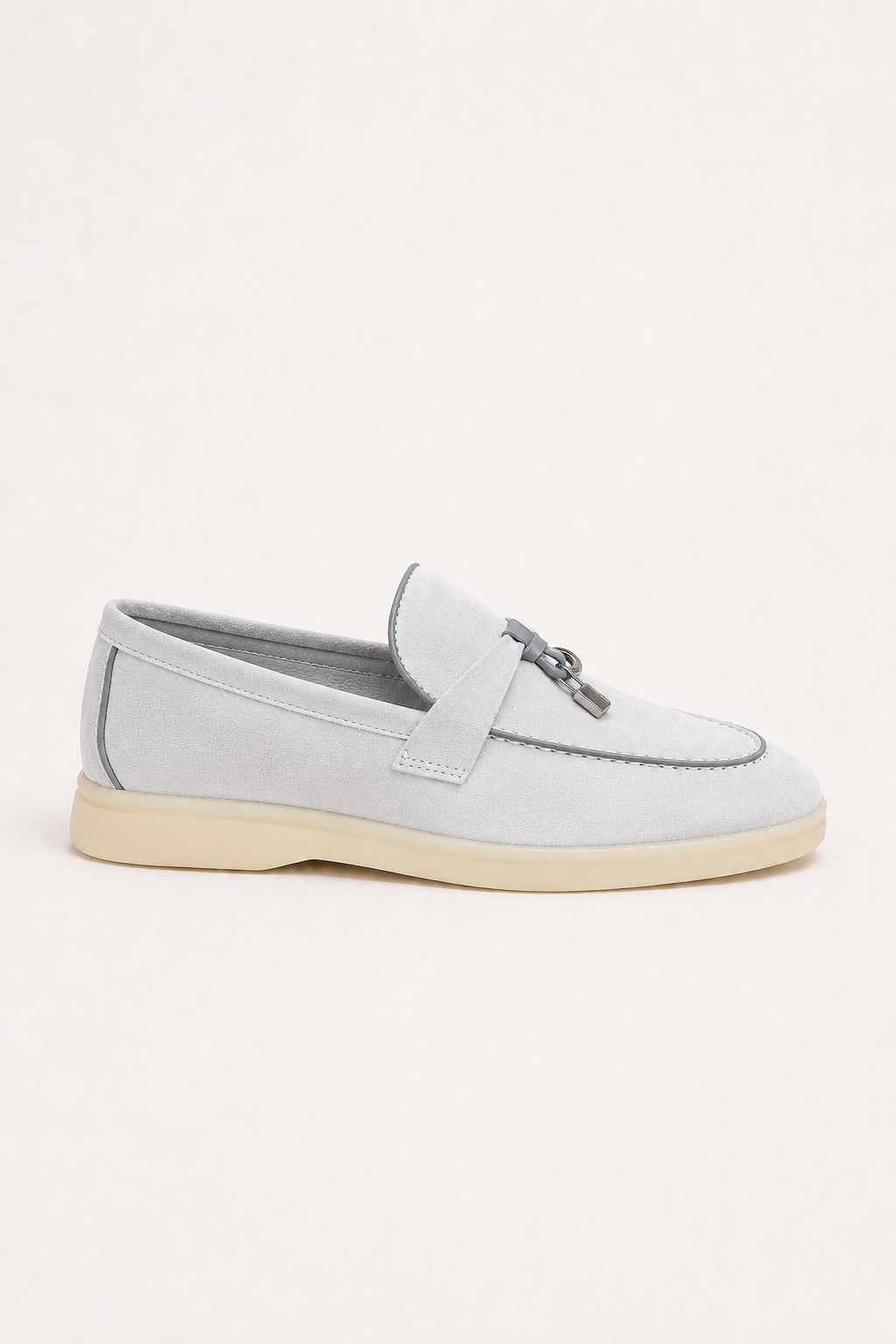 Rovain Buckled Loafers Ice Grey