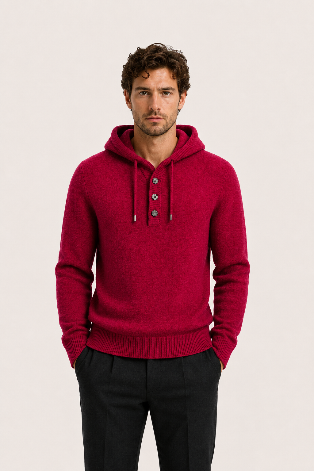 Avaro Hooded Knit Burgundy